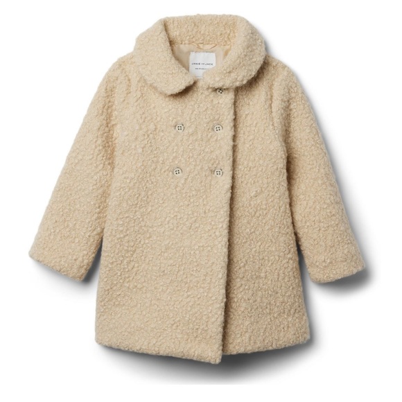 Janie and Jack coffee cake sherpa coat sz 12-18 months girls - Picture 2 of 8